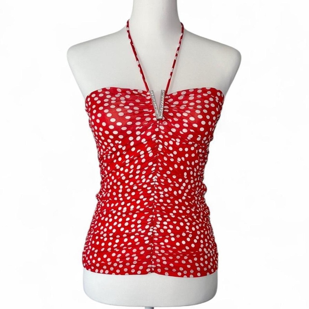 Y2K Sexy Polka Dot Halter Top
